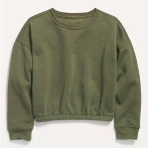 3/$30 | Old Navy | Cropped Cinched-Hem Crewneck Sweatshirt for Girls | M (8)